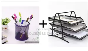 Porte-Stylo Et Étagère À Dossier 3 Étagères