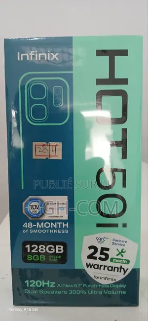 Neuf Infinix Hot 50i 128 GB Gris