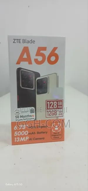Nouveau ZTE A55 128 GB Noir