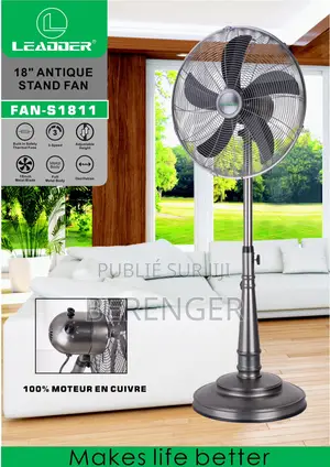 Ventilateur Sur Pied Antique 18" Fan-S1811