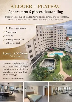 4chbre Appartement dans Massa Immobilier, Le Plateau à Louer