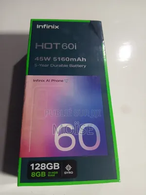 Nouveau Infinix Hot 60i 128 GB Noir