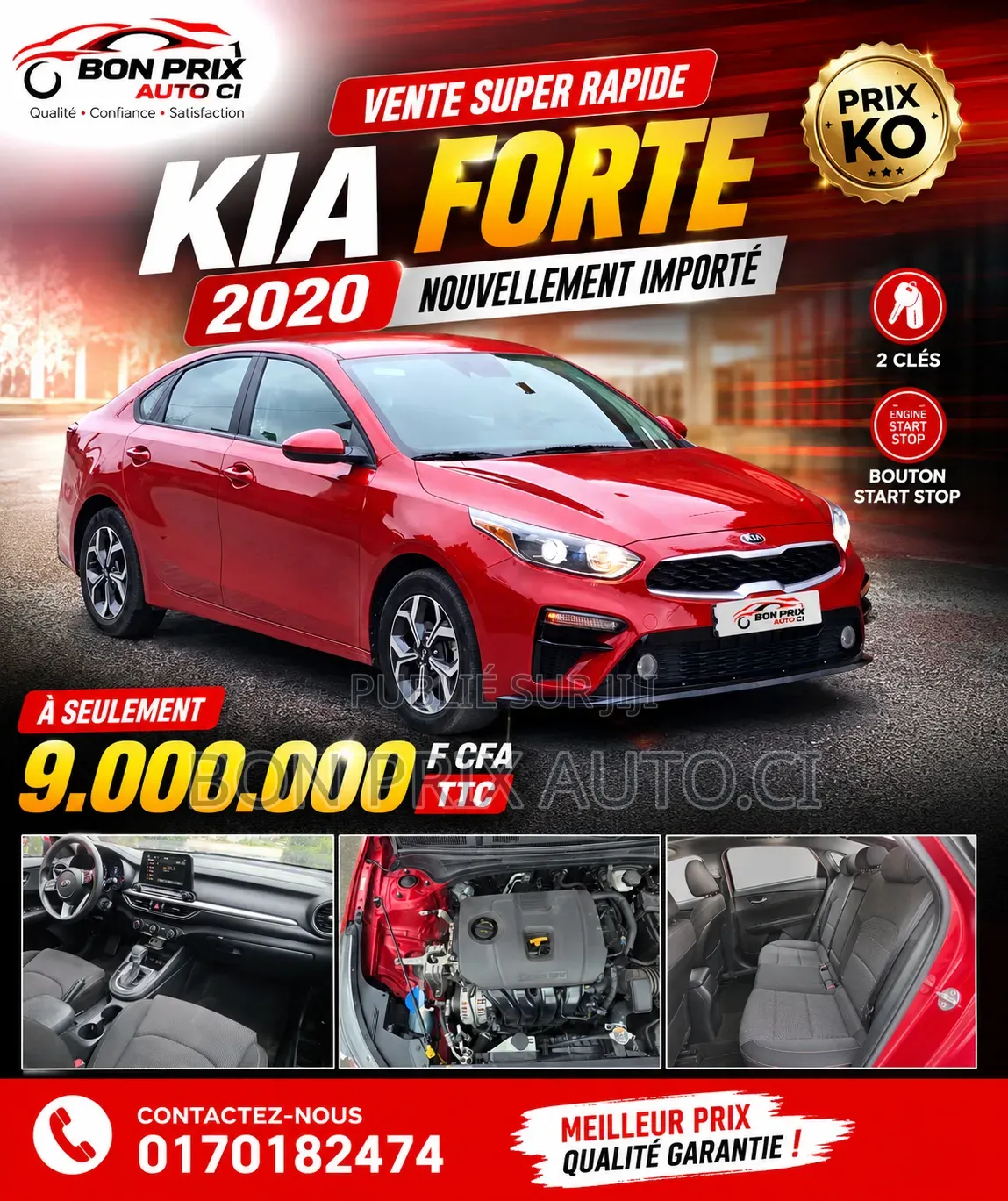 Kia Forte EX 2020 Rouge