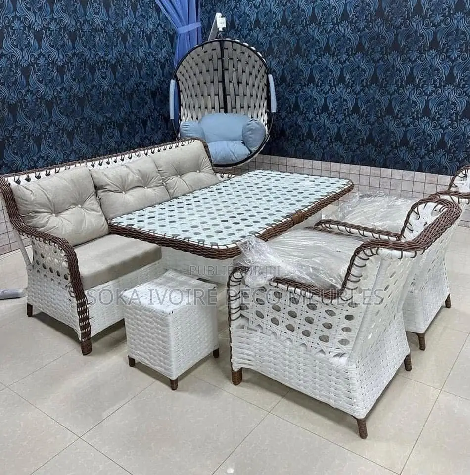 Ensemble Salon Jardin en Rotin