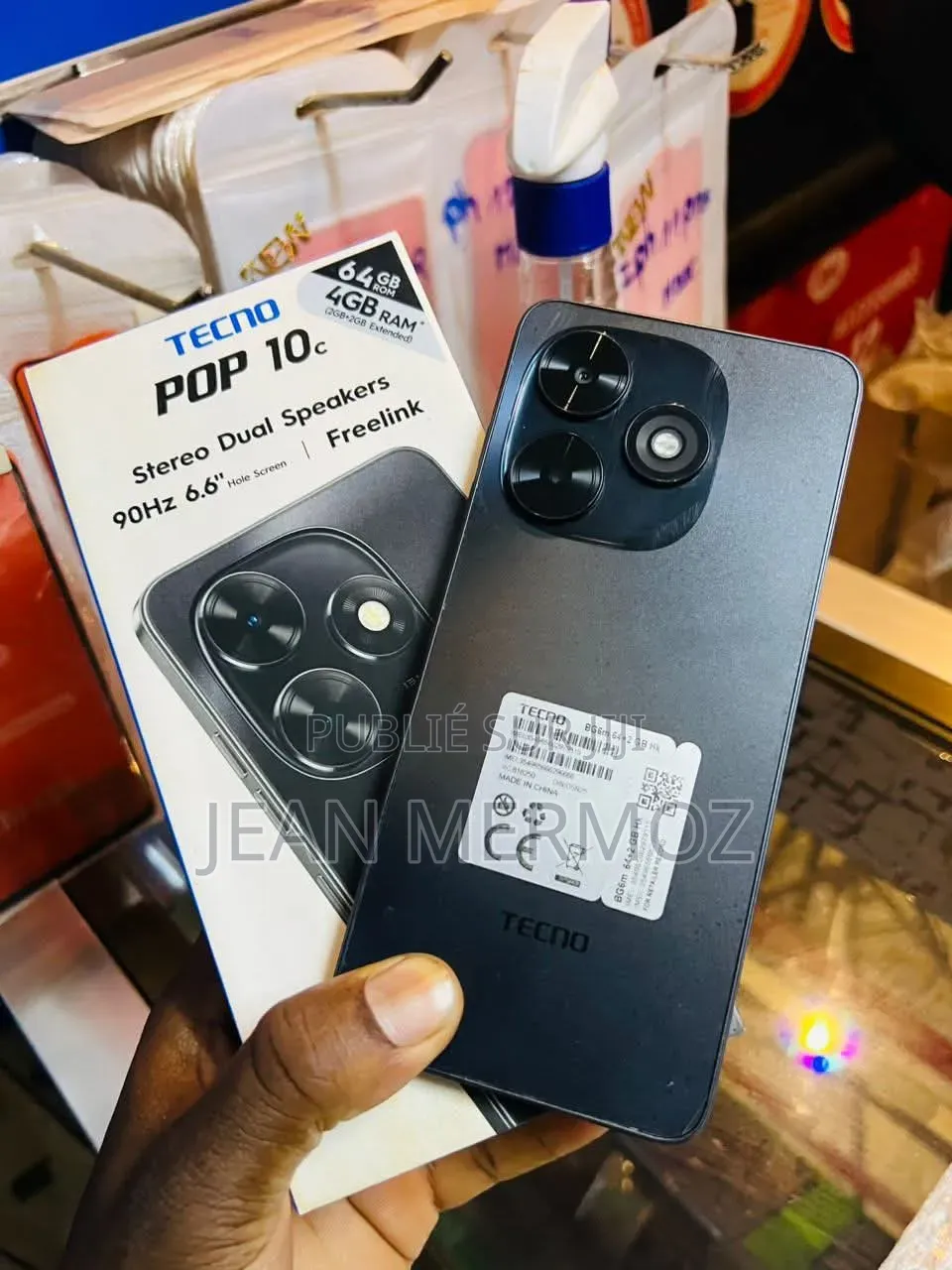 Nouveau Tecno Pop 10C 64 GB Noir