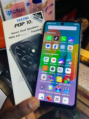 Nouveau Tecno Pop 10C 64 GB Noir
