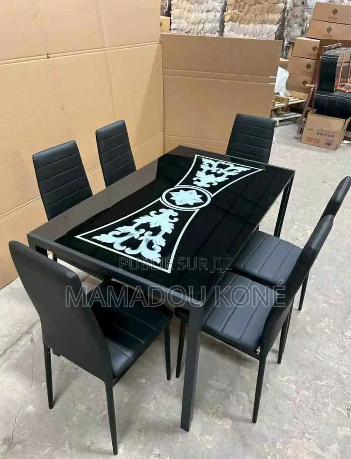 Table À Manger Vitrée Plus 06 Chaises