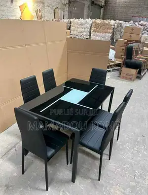Table À Manger Vitrée Plus 06 Chaises