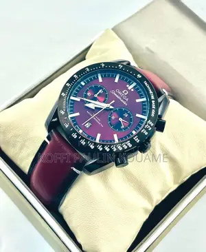 Montre Oméga Homme en Cuir Pour Homme