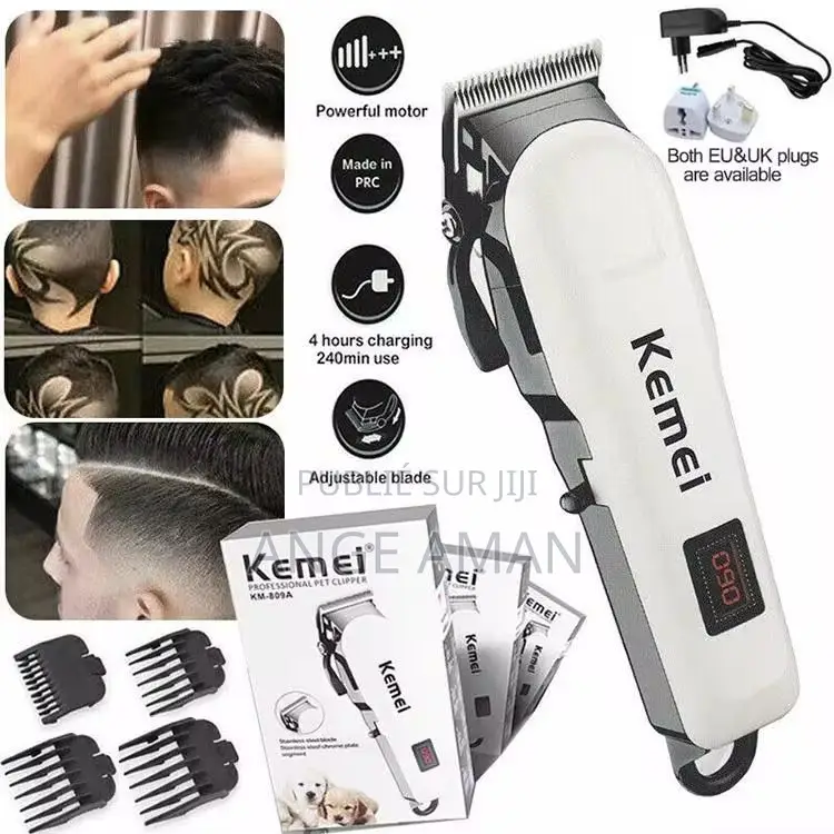 Tondeuse Professionnelle Sans Fil Kemei Avec Écran Led