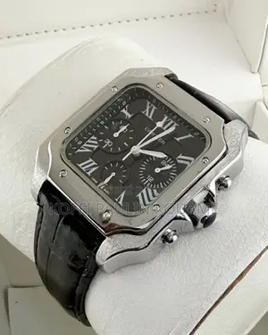 Montre Cartier en Cuir Pour Homme