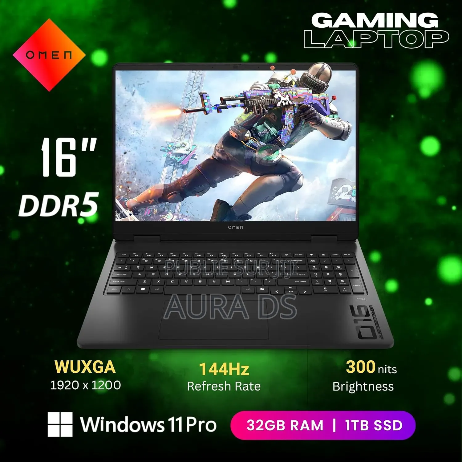 Nouveau Ordinateur portable HP Omen 16 32GB AMD Ryzen 9 SSD 1T
