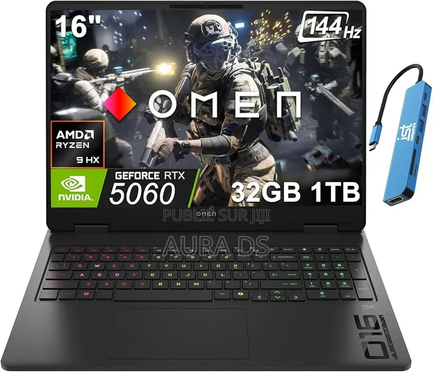 Nouveau Ordinateur portable HP Omen 16 32GB AMD Ryzen 9 SSD 1T