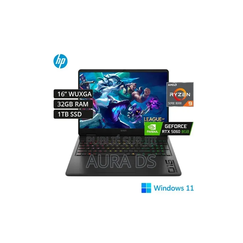 Nouveau Ordinateur portable HP Omen 16 32GB AMD Ryzen 9 SSD 1T