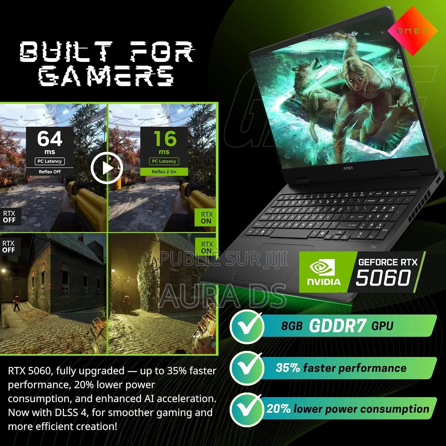 Nouveau Ordinateur portable HP Omen 16 32GB AMD Ryzen 9 SSD 1T