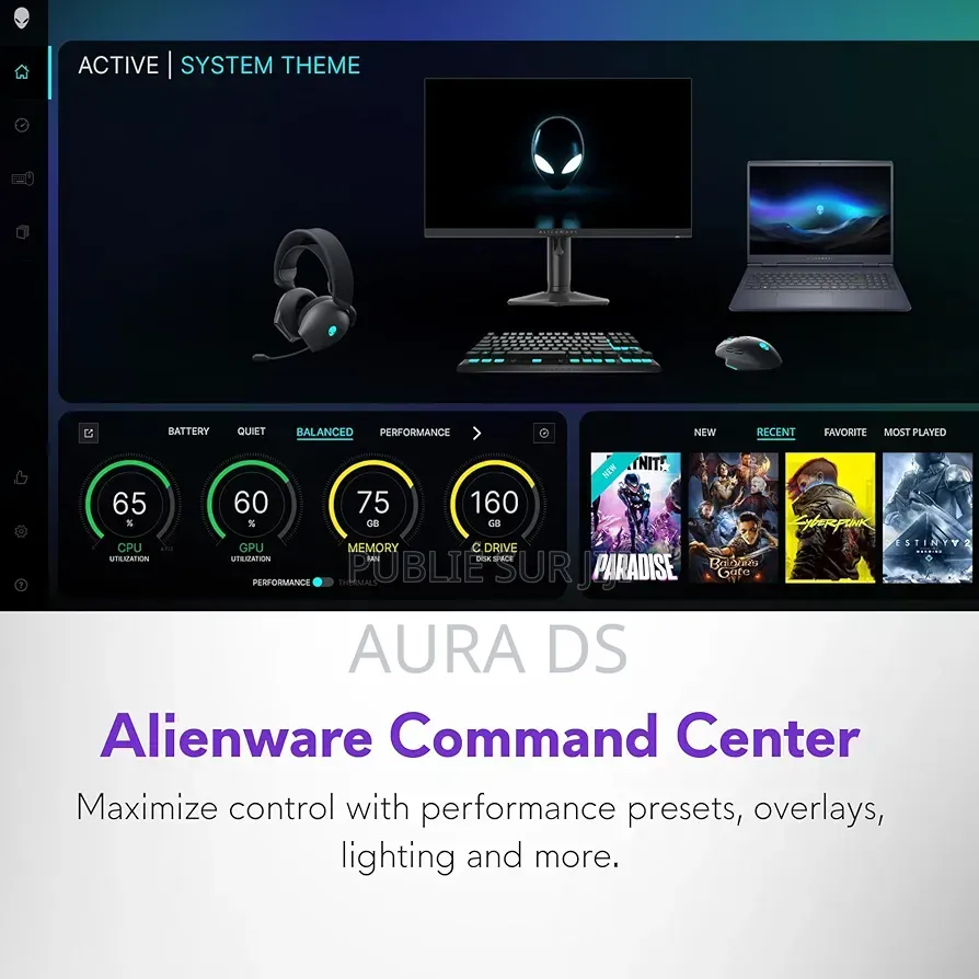Nouveau Alienware 16 Aurora 32GB Intel Core Ultra 7 SSD 1T