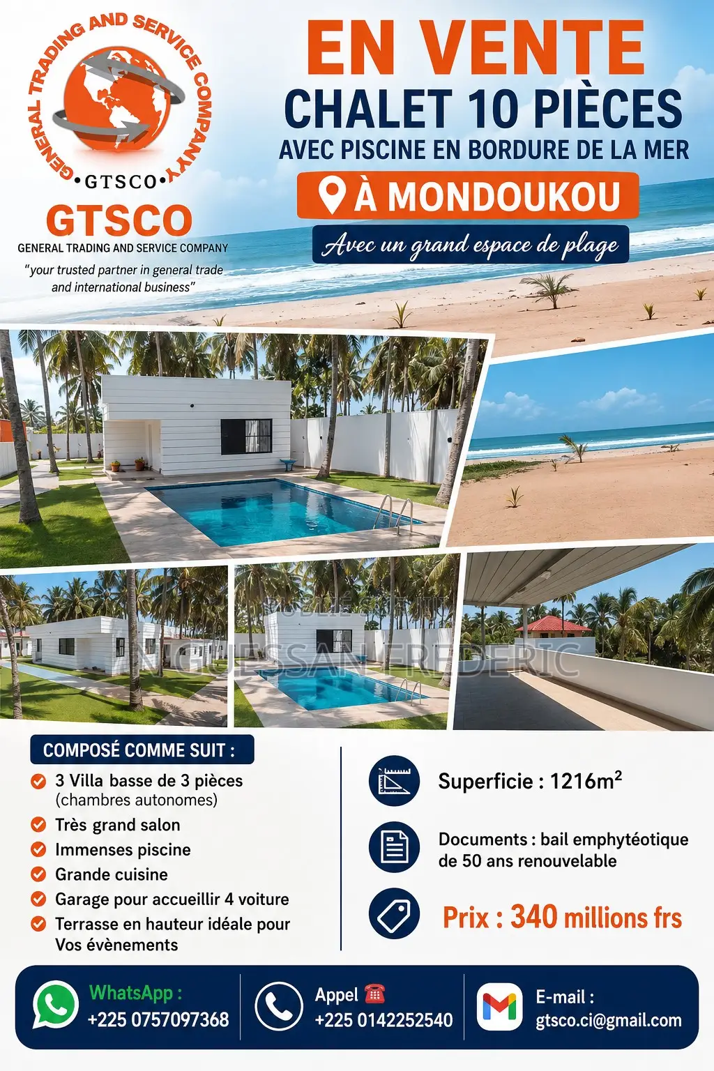 6chbre Chalet dans Marcory à Vendre