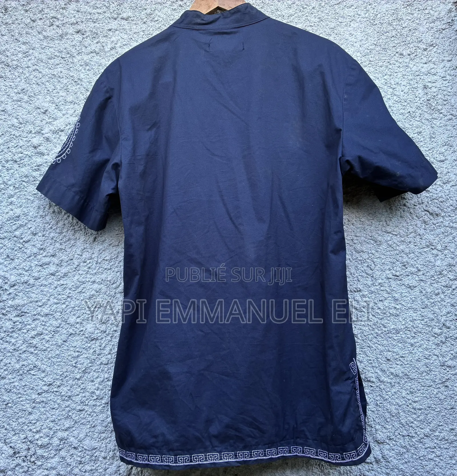 Tunique Homme Bleu Nuit Brodée