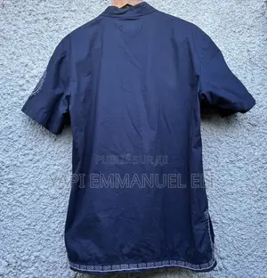 Tunique Homme Bleu Nuit Brodée
