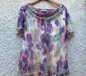 Haut Violet Motif Floral Voile Marks Spencer