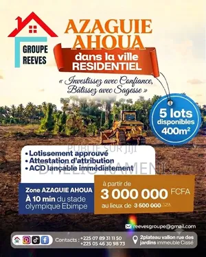 Opportunités Foncier À Azaguie Ahoua
