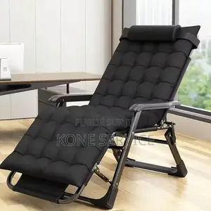 Chaise Longue Pliante Inclinable Avec Repose-Pieds Et Coussin