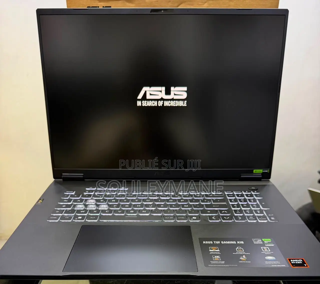 Nouveau Ordinateur portable Asus TUF Gaming A17 16GB AMD Ryzen 7 SSD 1T