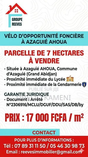 Opportunités Foncier À Azaguie AHoua