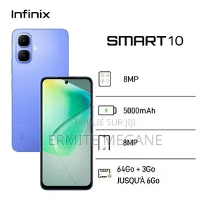 Nouveau Infinix Smart 10 64 GB Noir