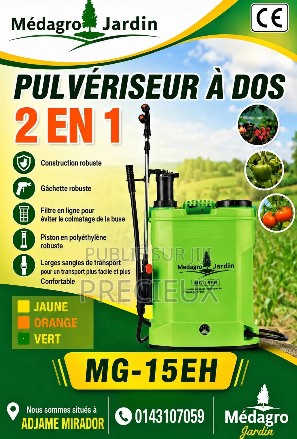 Pulvérisateur À Dos À Batterie MEDAGRO