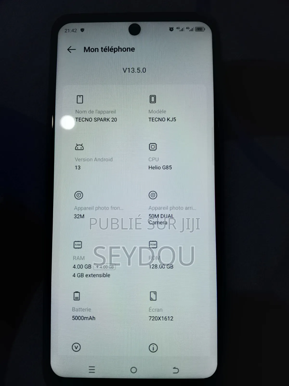 Tecno Spark 20 128 GB Gris
