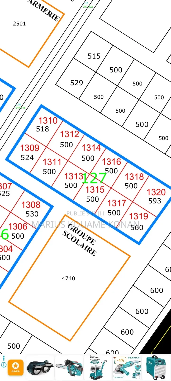 Des Terrains De 500 M2 À Vendre À Yamoussoukro