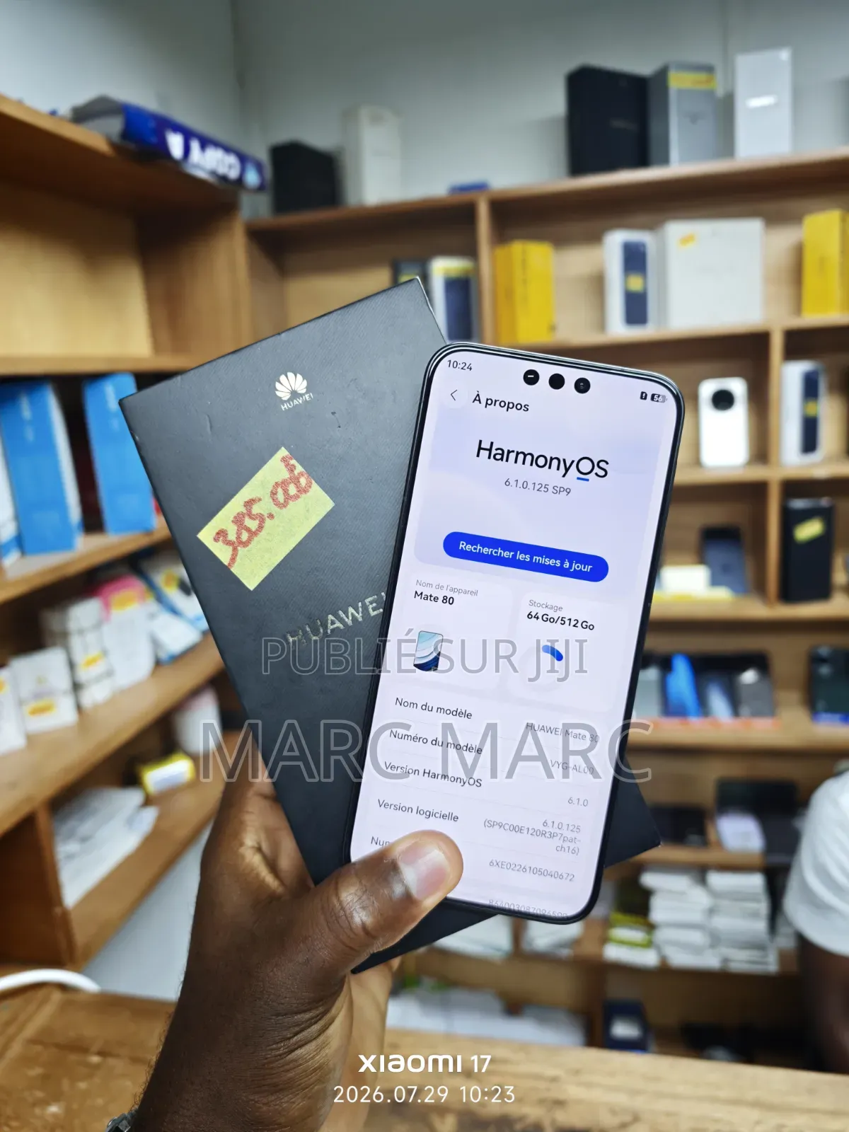 Nouveau Huawei Mate 80 5G 512 GB Noir