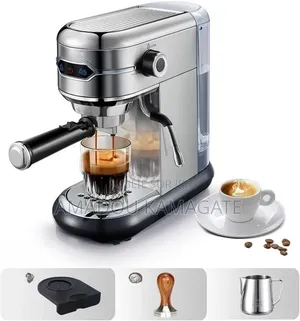 Machine a Cafe Expresso Semi-Automatique en Acier Inoxydable 19Capsl