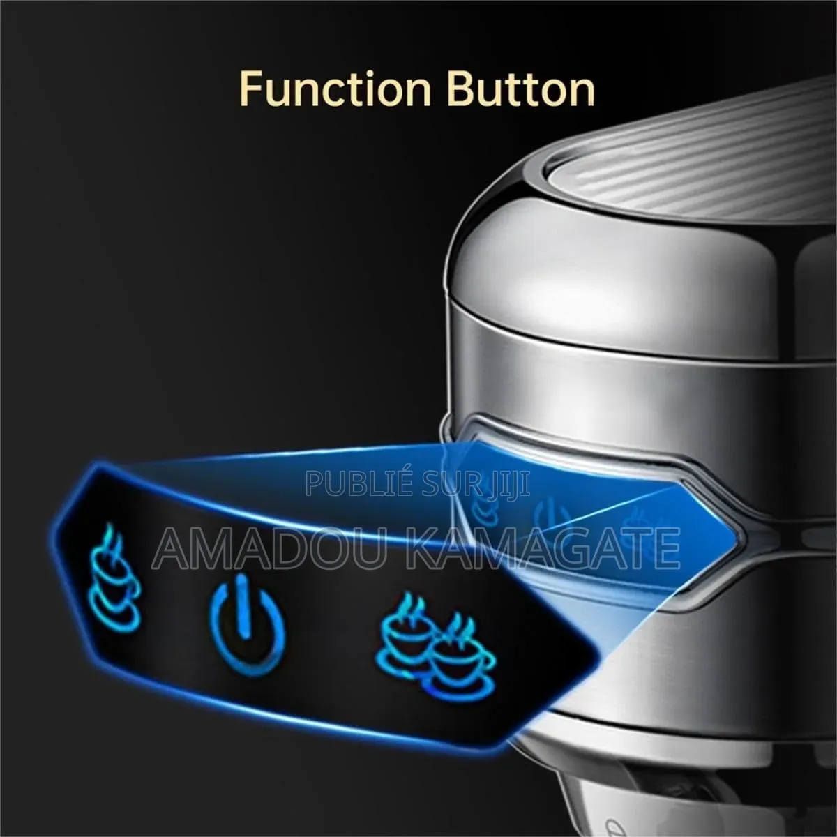 Machine a Cafe Expresso Semi-Automatique en Acier Inoxydable 19Capsl