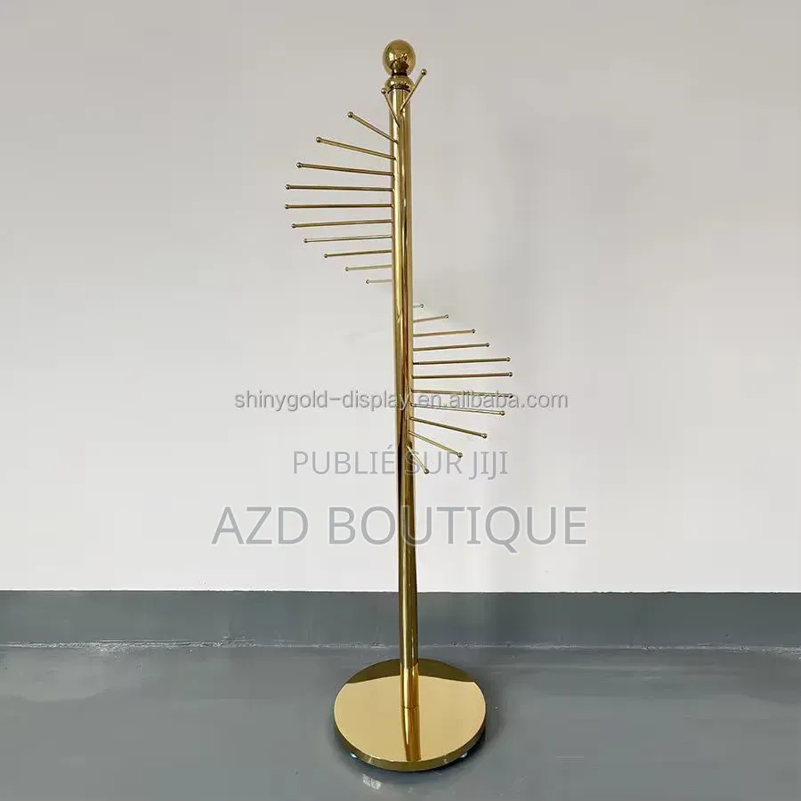 Porte-Vêtements Doré Présentoir Luxe Pour Vêtements Et Accessoires
