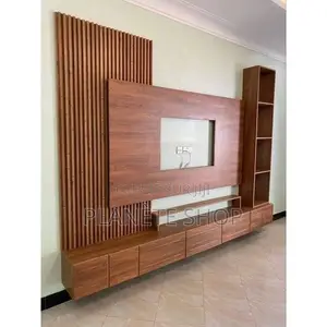 Meuble TV Mural Moderne en Bois
