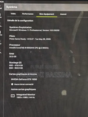 Ordinateur portable Autre Autre 32GB Intel Core i9 SSD 1.5T