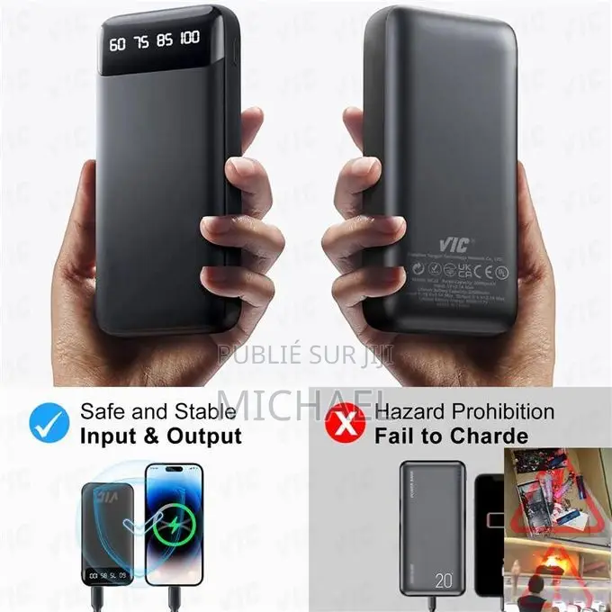 VIC ♛20000mAh Banques D’alimentation Power Bank