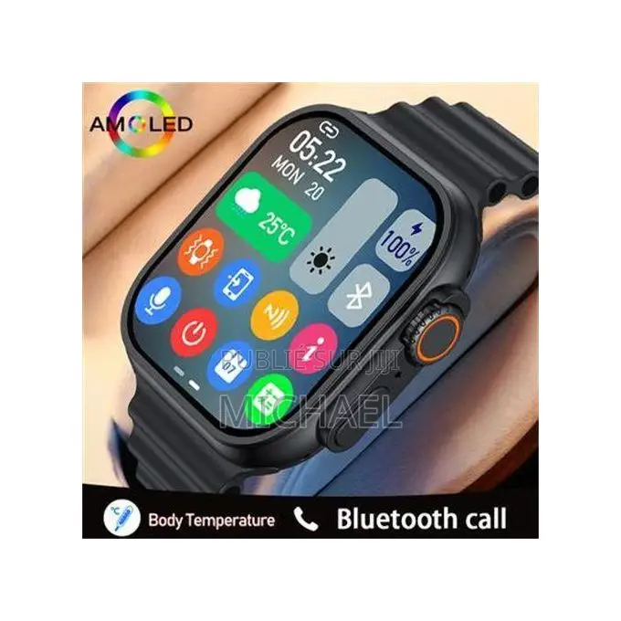 Montre Connectée T900 Ultra 2 Max - Écran 2.3" HD - Appels Bluetooth
