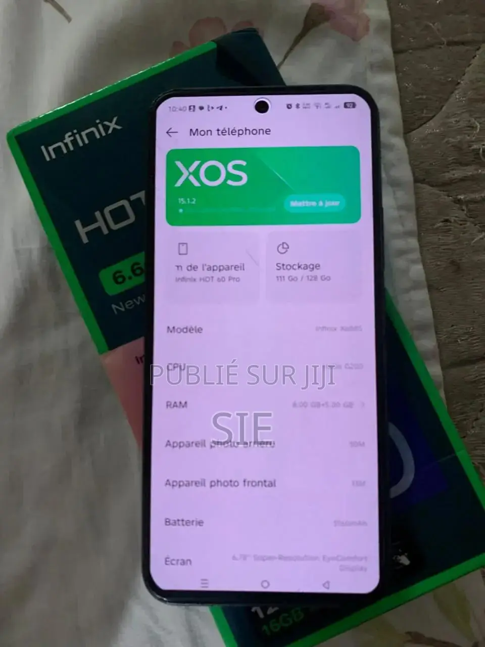 Infinix Hot 60 Pro 128 GB Noir