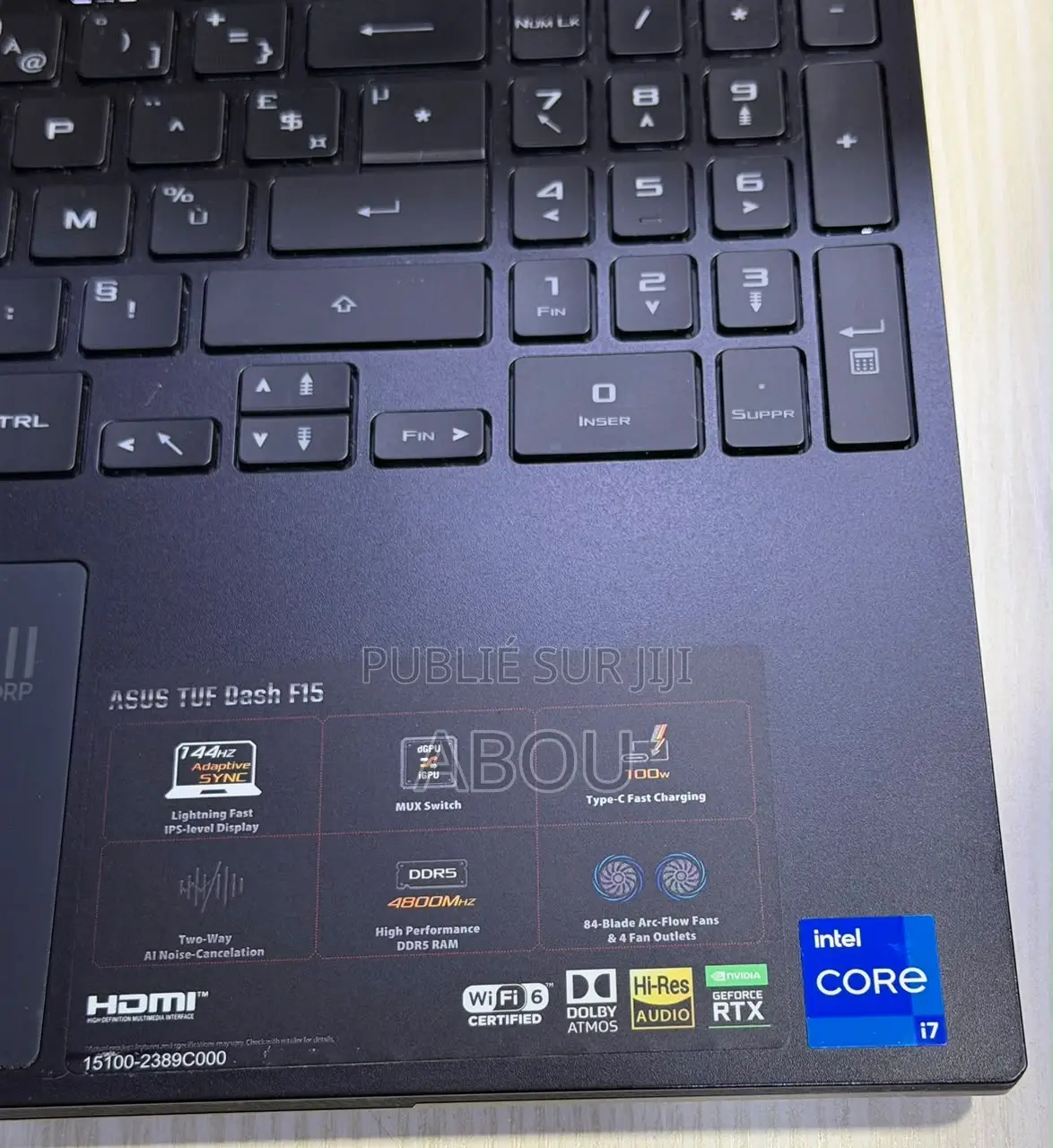 Nouveau Asus TUF Dash F15 16GB Intel Core i7 SSD 512GB