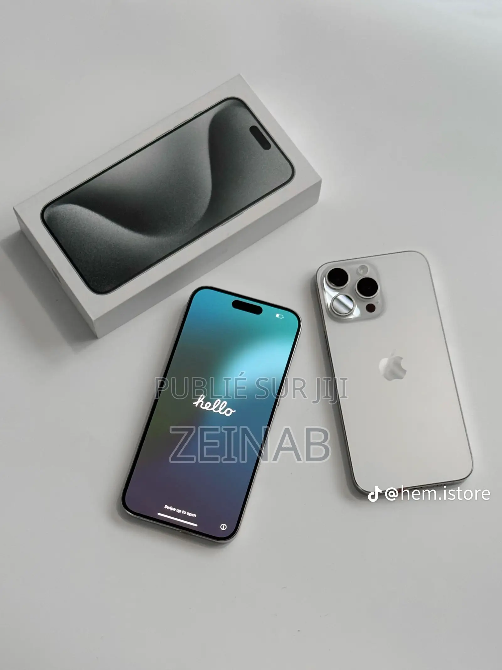 Nouveau Apple iPhone 15 Pro Max 256 GB Blanc