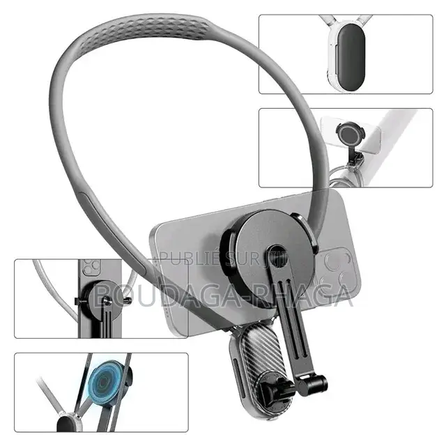 Support De Cou Pour Téléphone 360 Fixation Magnétique, MagSafe