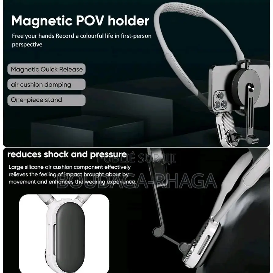 Support De Cou Pour Téléphone 360 Fixation Magnétique, MagSafe