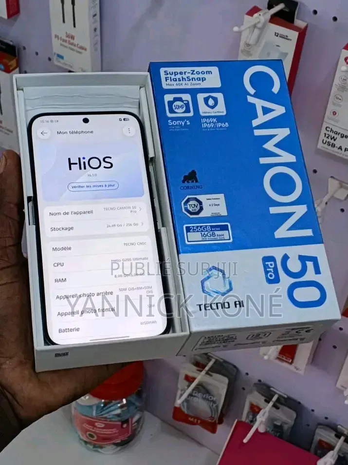 Nouveau Tecno Camon 50 Pro 256 GB Blanc