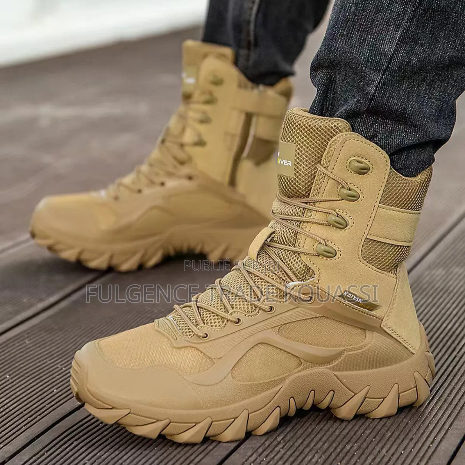 Bottes Martin Tactiques Militaire Montantes Imperméables D'extérieur.