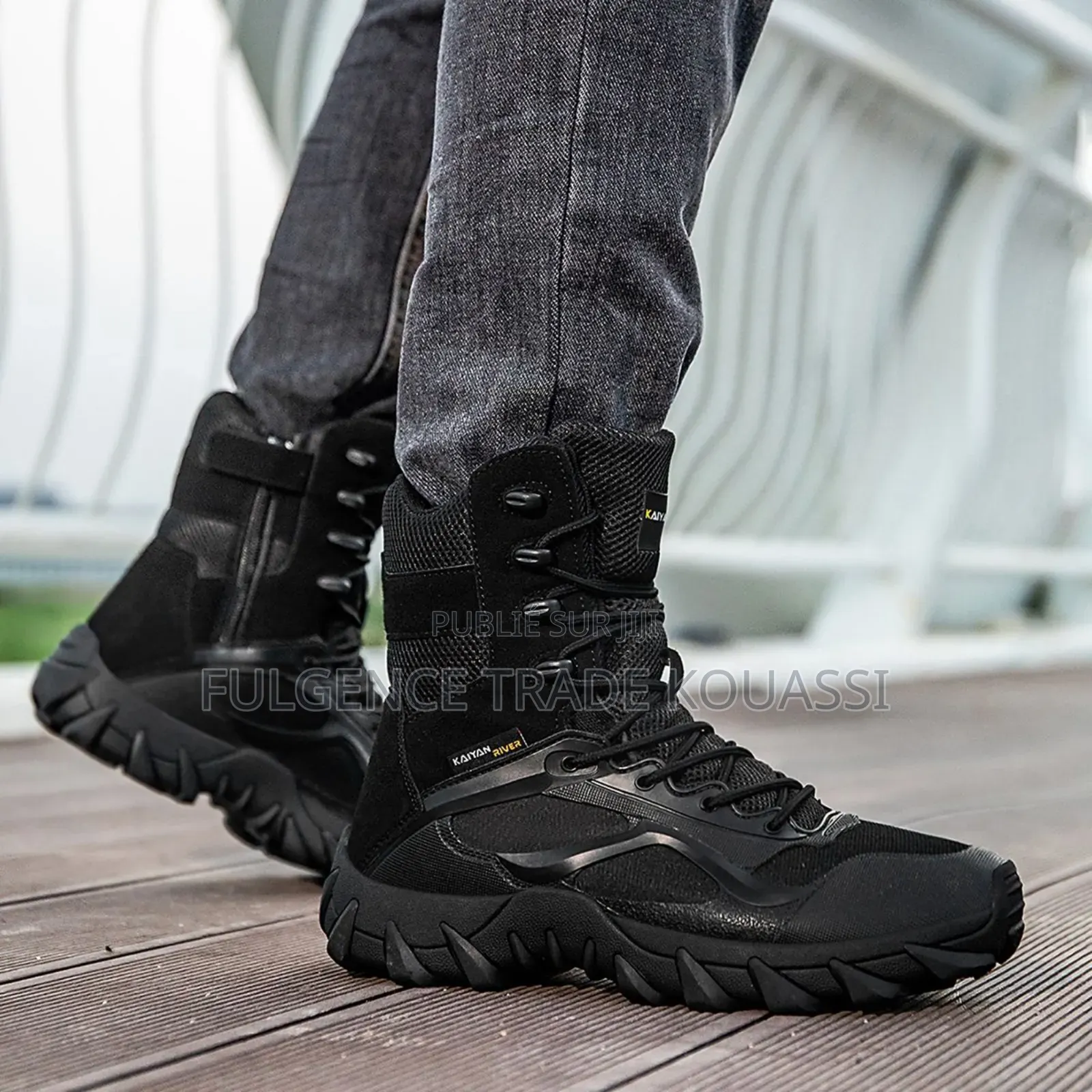 Bottes Martin Tactiques Militaire Montantes Imperméables D'extérieur.