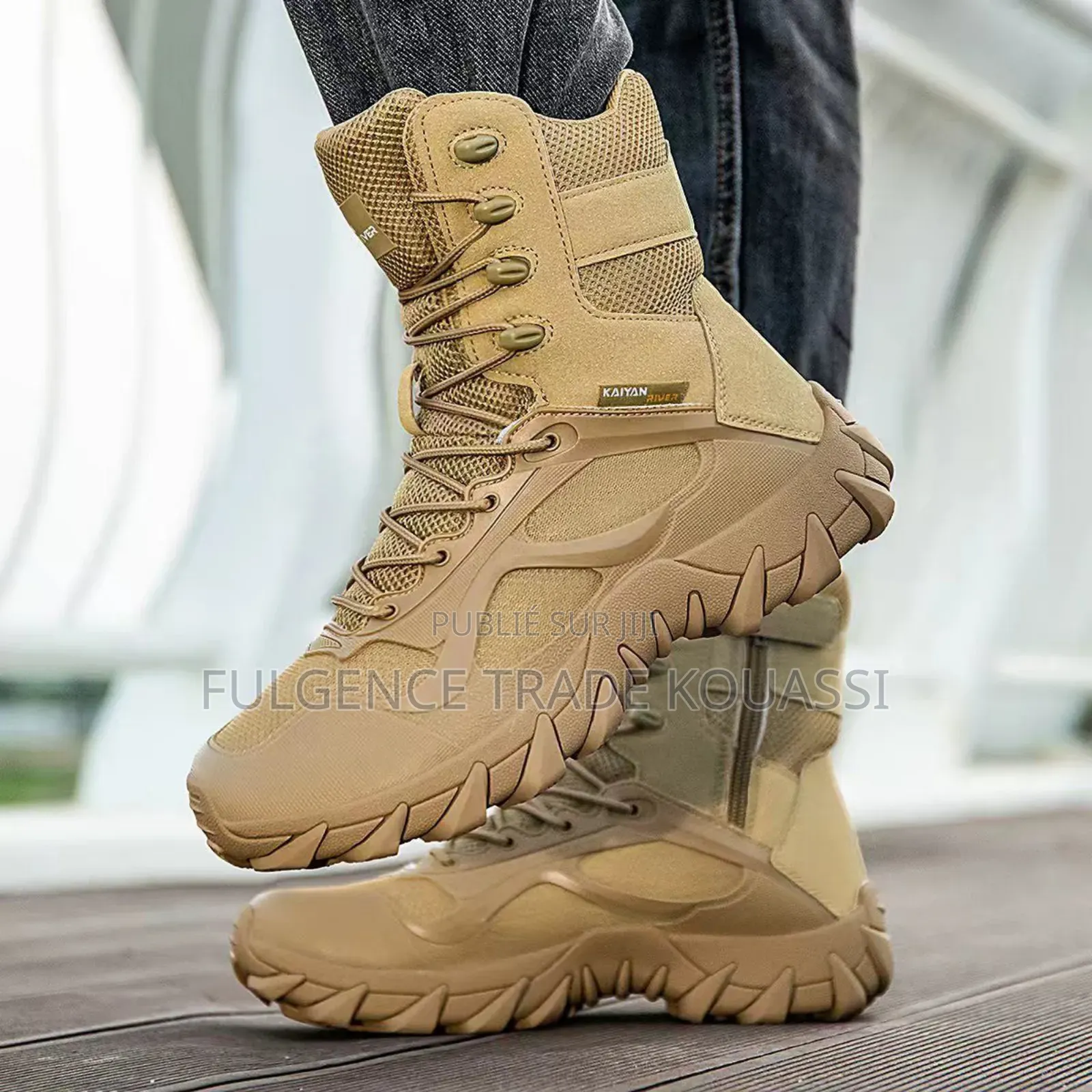 Bottes Martin Tactiques Militaire Montantes Imperméables D'extérieur.