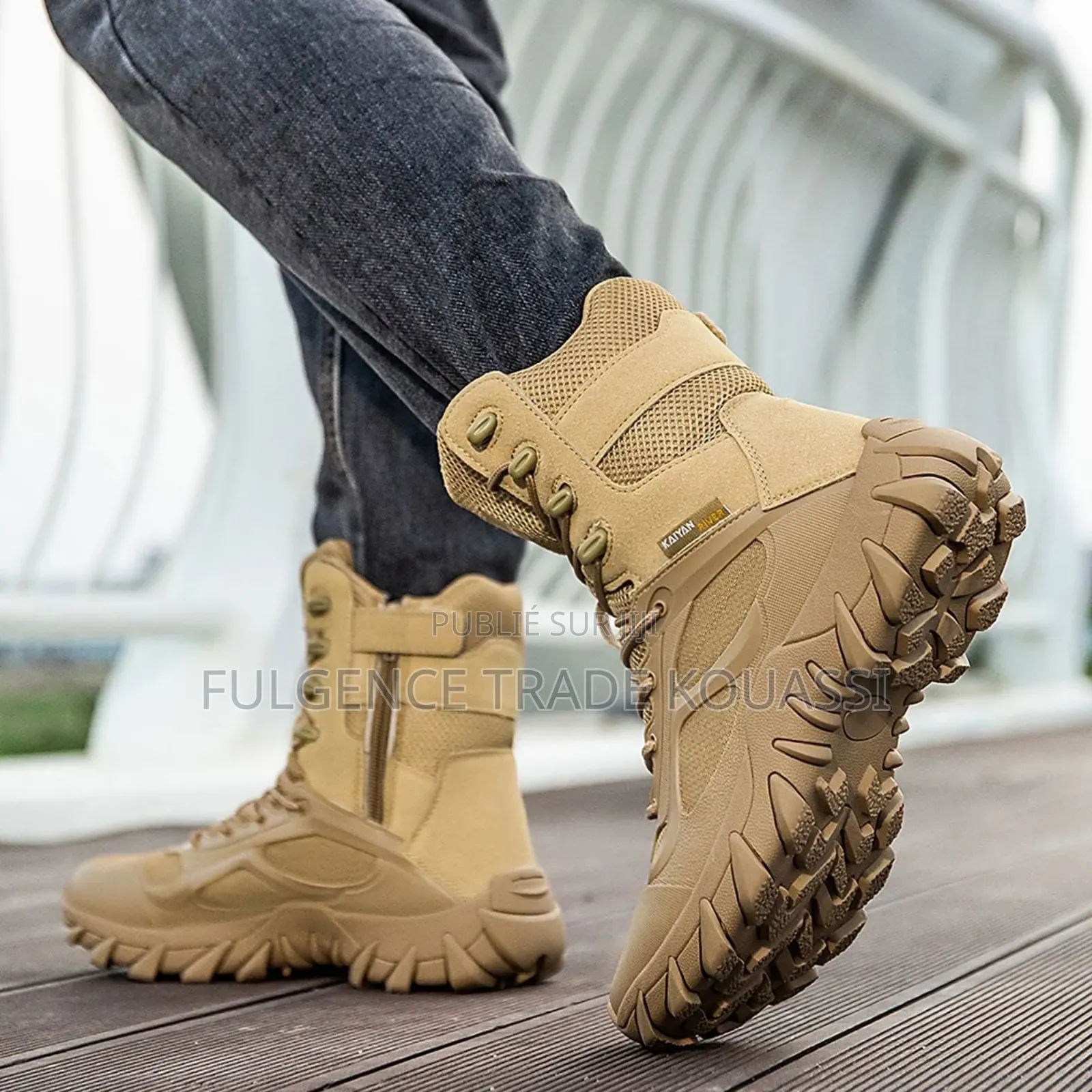 Bottes Martin Tactiques Militaire Montantes Imperméables D'extérieur.